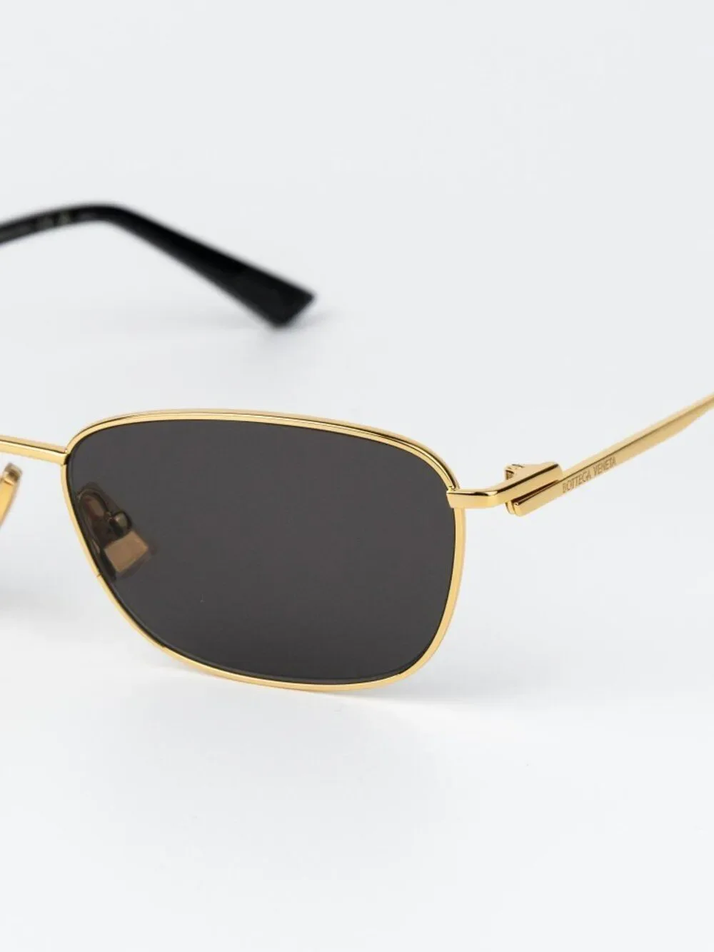 Bottega Veneta Men Sunglasses Gold Grey Rectangle BV1300S 001 NEW AUTHENTIC